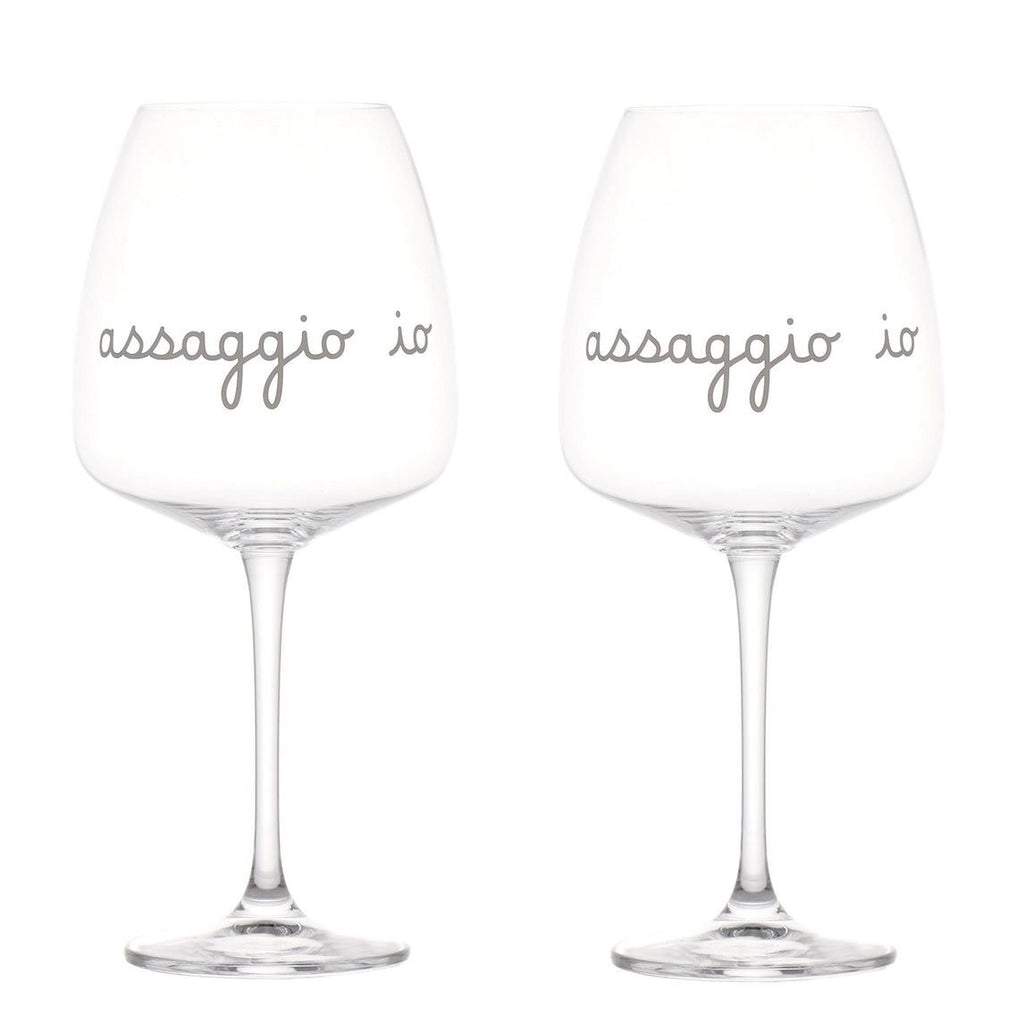 Set 2 calici vino Assaggio io 77cl