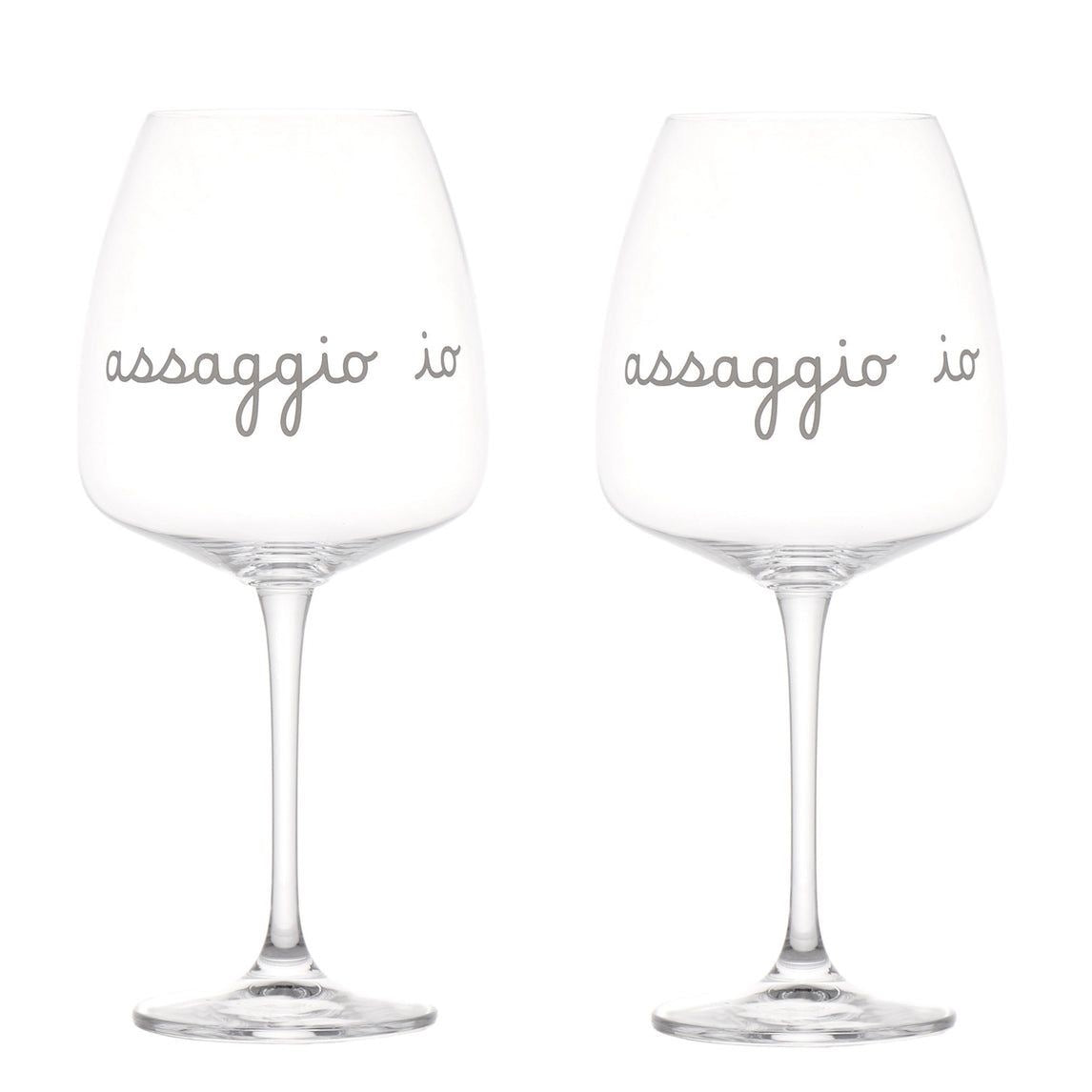 Set 2 calici vino Assaggio io 77cl