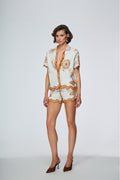 MODELLO SEAFORD CAMICIA BIANCO TABACCO