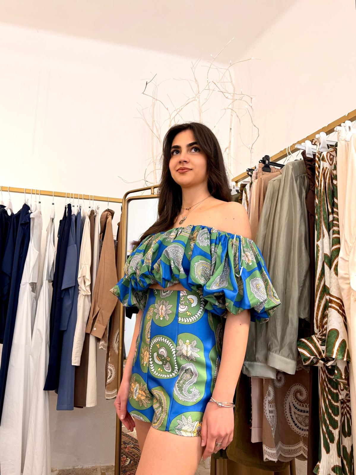 TOP VERDE AZZURRO