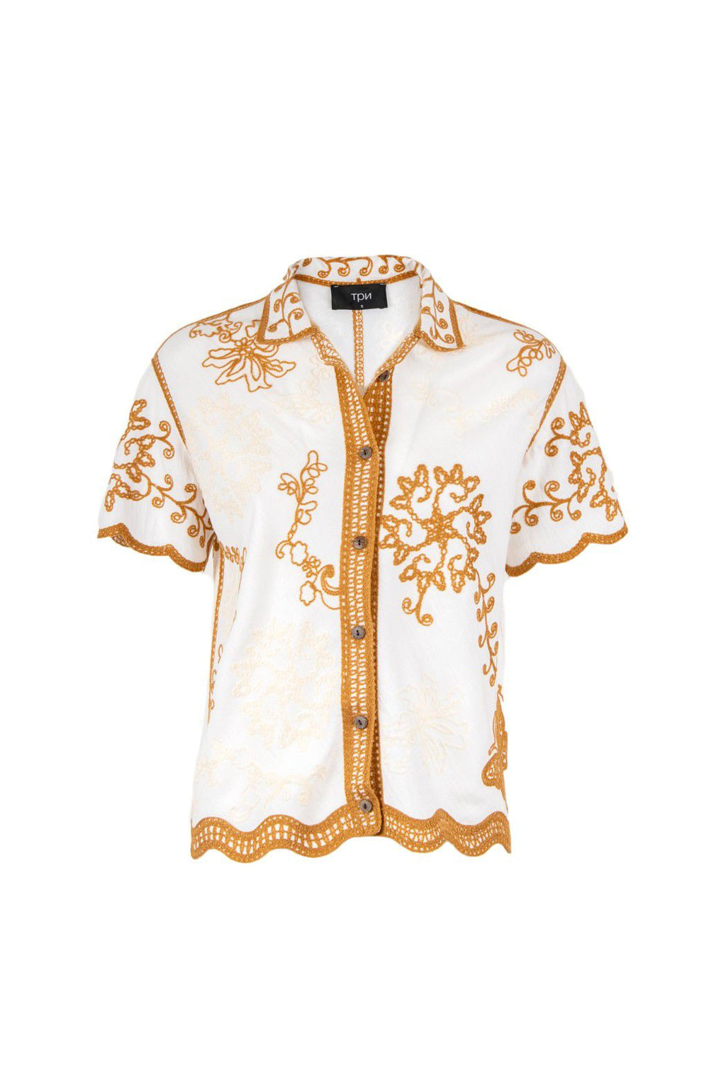 MODELLO SEAFORD CAMICIA BIANCO TABACCO